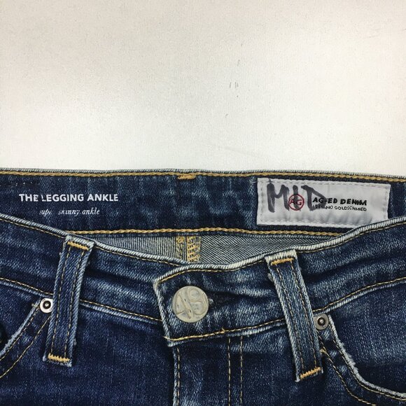 ADRIANO GOLDSCHMIED 5 Pocket Medium/Dark The Legging Super Skinny Ankle Jeans - Picture 2 of 11